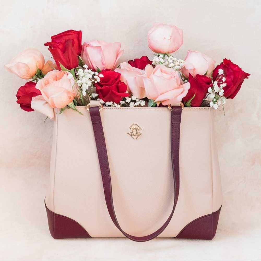 Michelle Medium Tote Bag (Valentine Color)